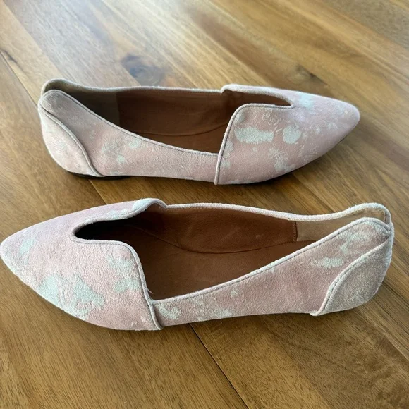 Gee Wawa Lydia pink metallic suede cutout loafers - Size 9 - Picture 6 of 9